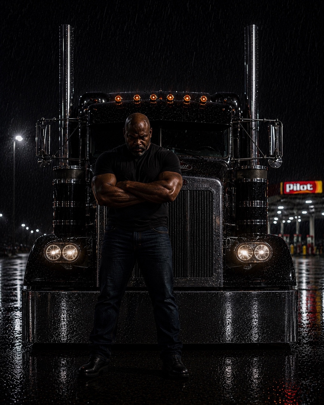 Big Curtis standing in front of Lucille