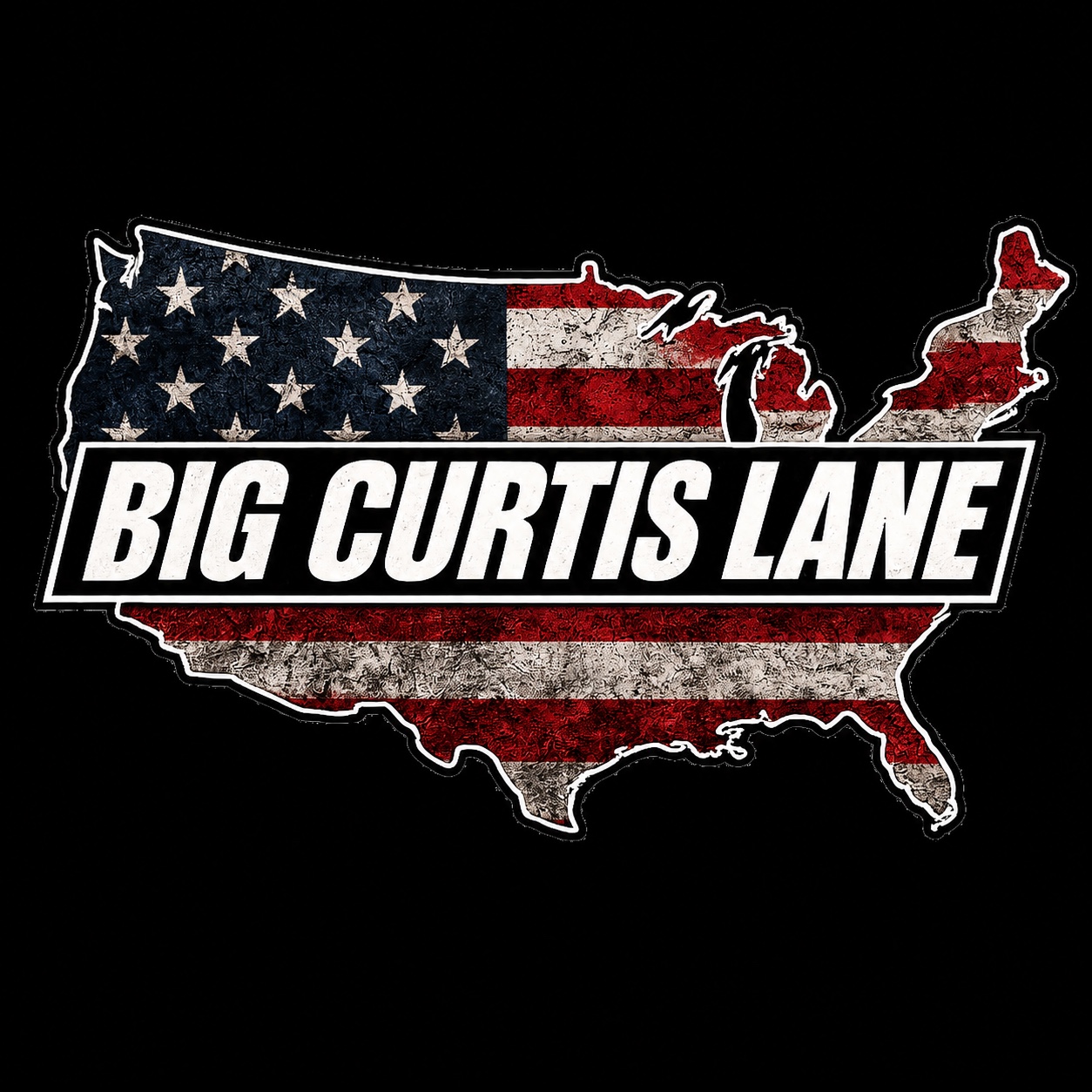 Big Curtis Lane American map emblem