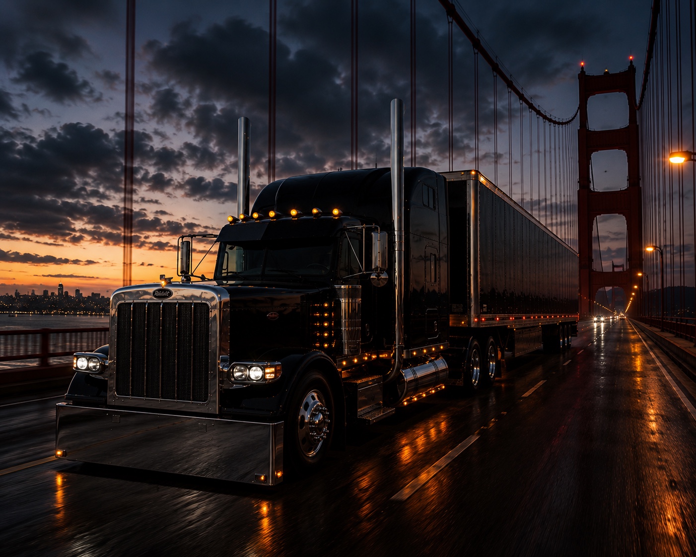 Lucille crossing the Golden Gate Bridge